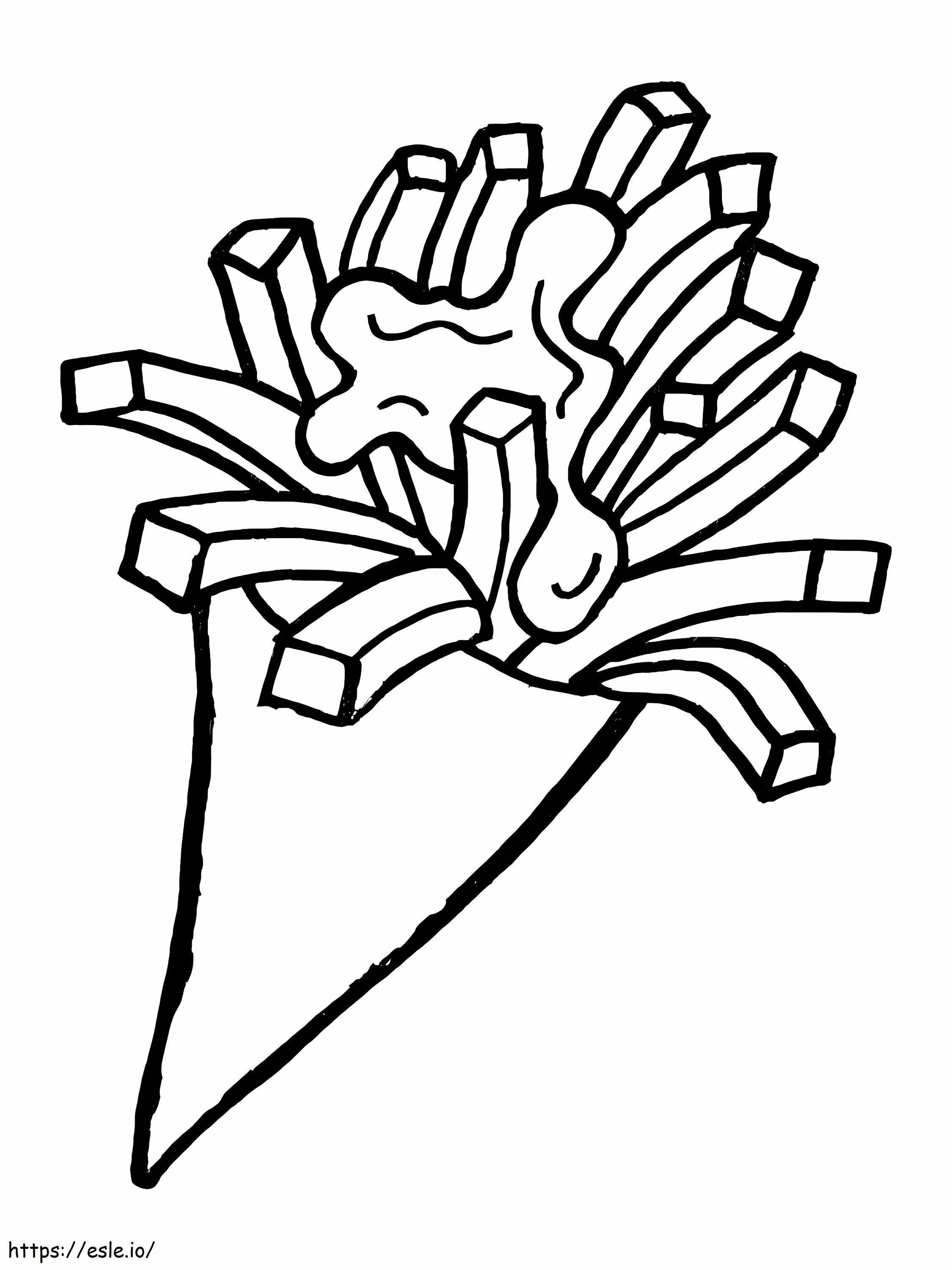 French Fries 9 coloring page