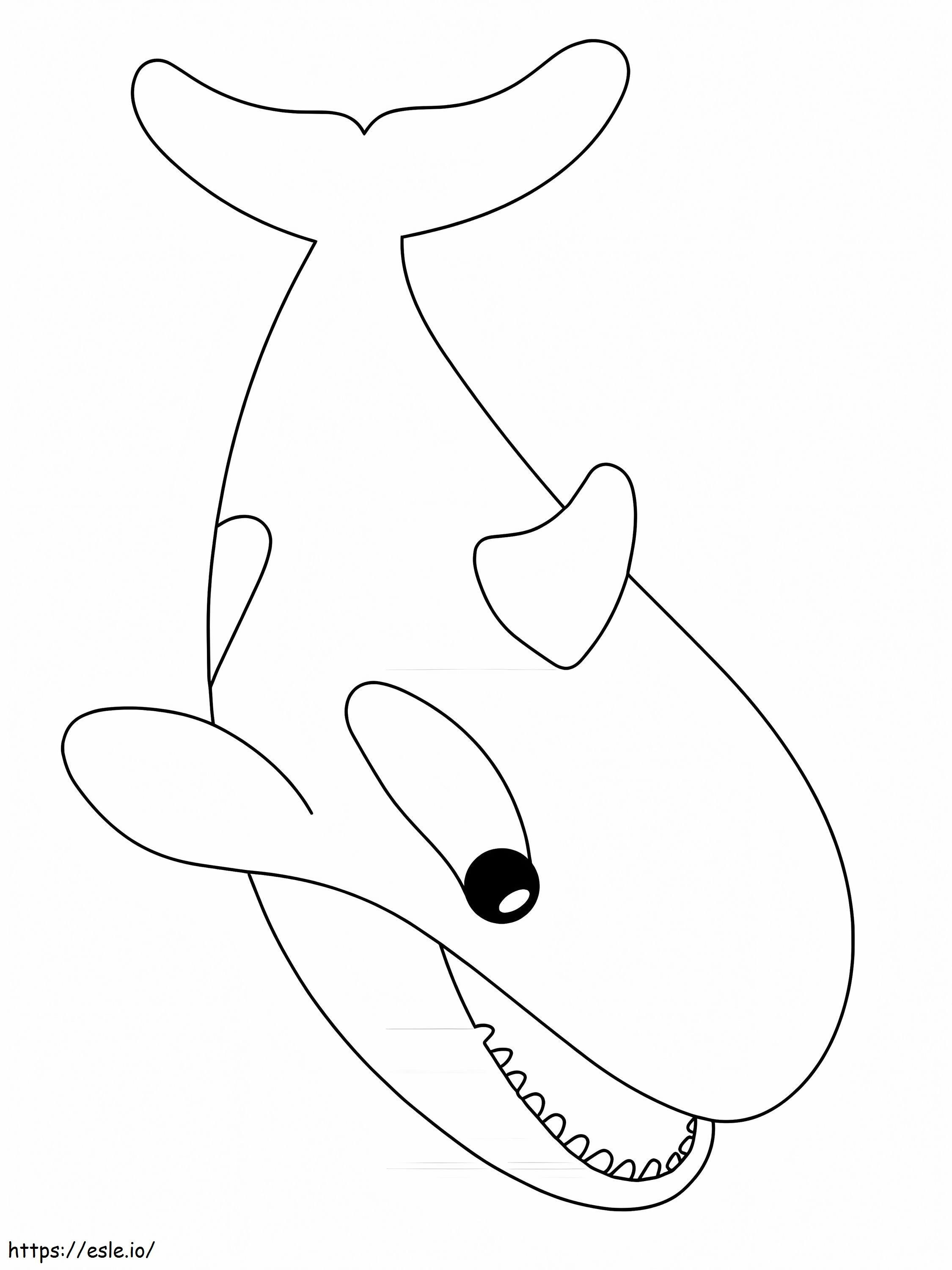 Adorable Orca coloring page