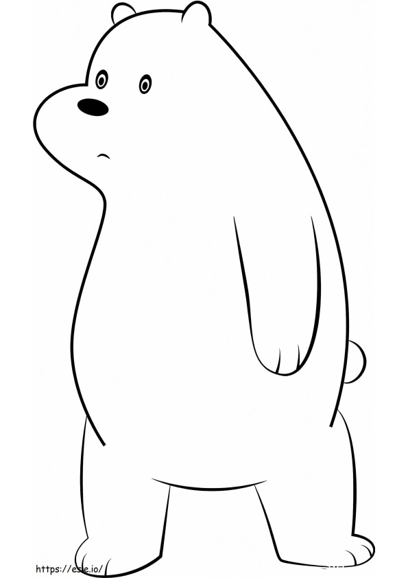 Beruang Es yang lucu Gambar Mewarnai