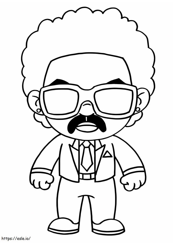 The Weeknd Printable coloring page