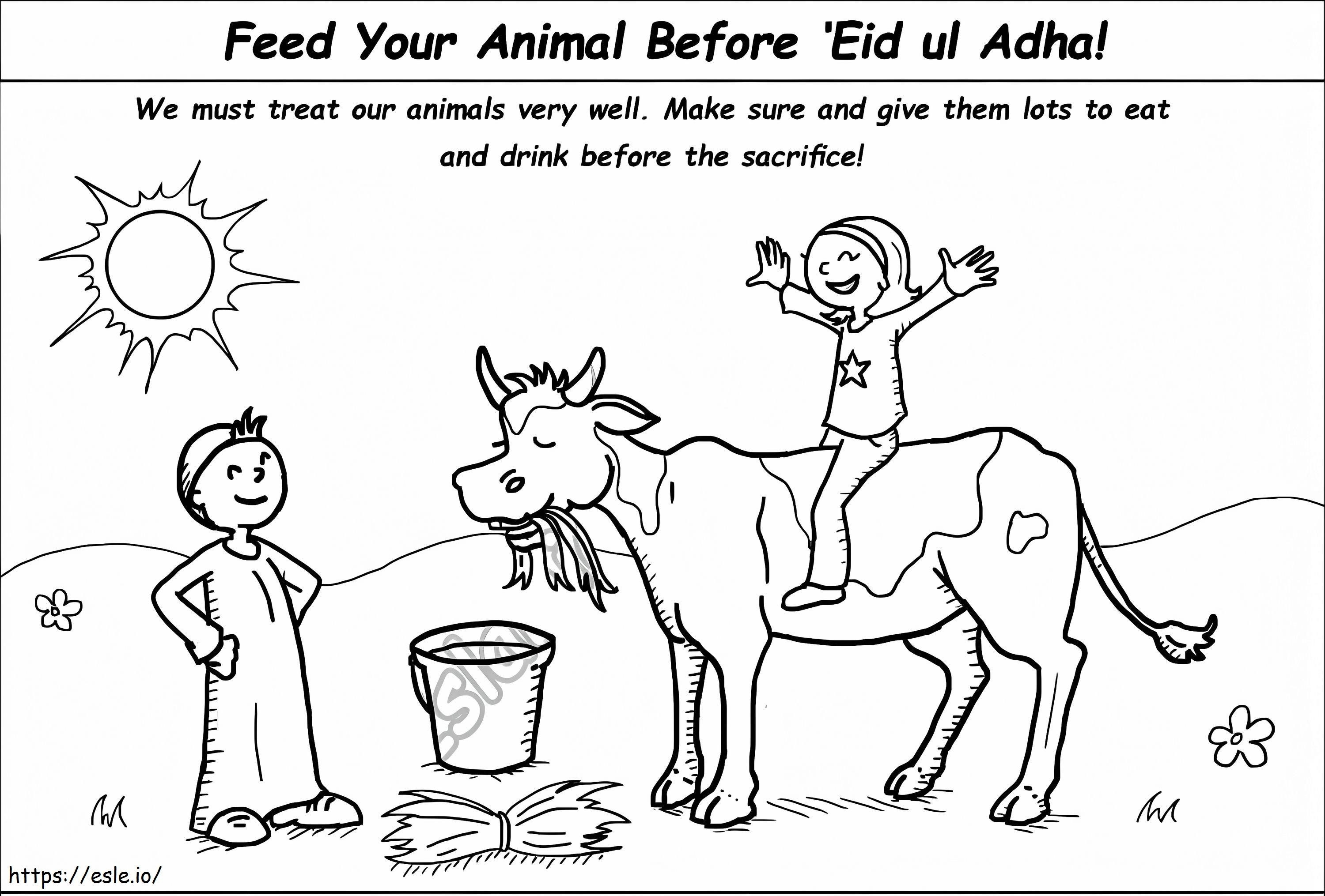 Before Eid Al-Adha coloring page