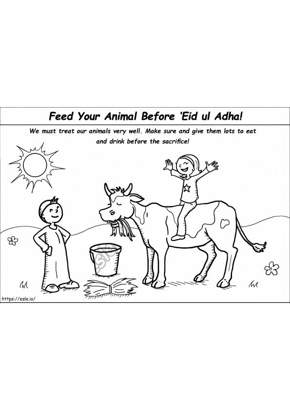 Antes do Eid Al-Adha para colorir