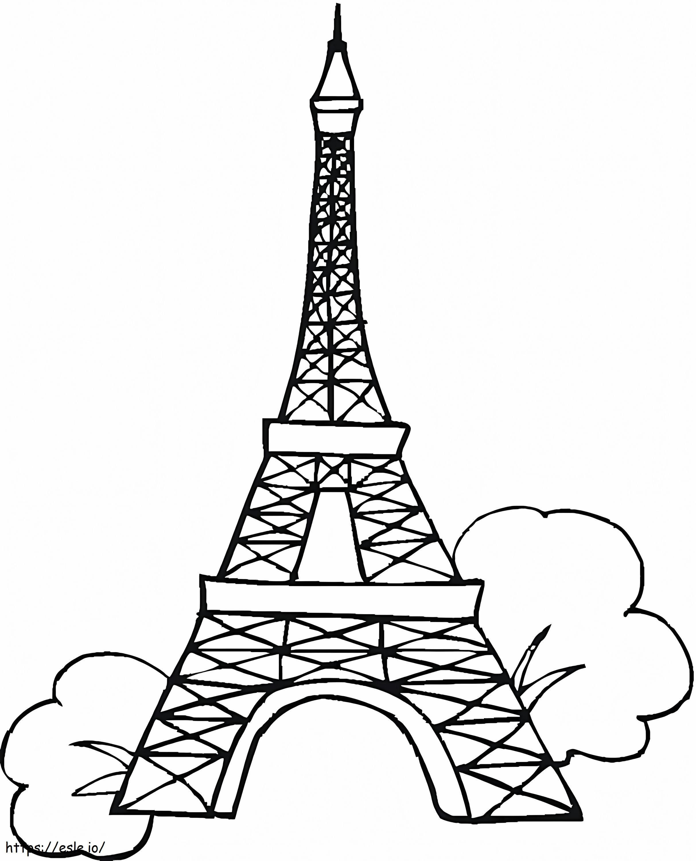 Coloriage Tour Eiffel 18 à imprimer dessin