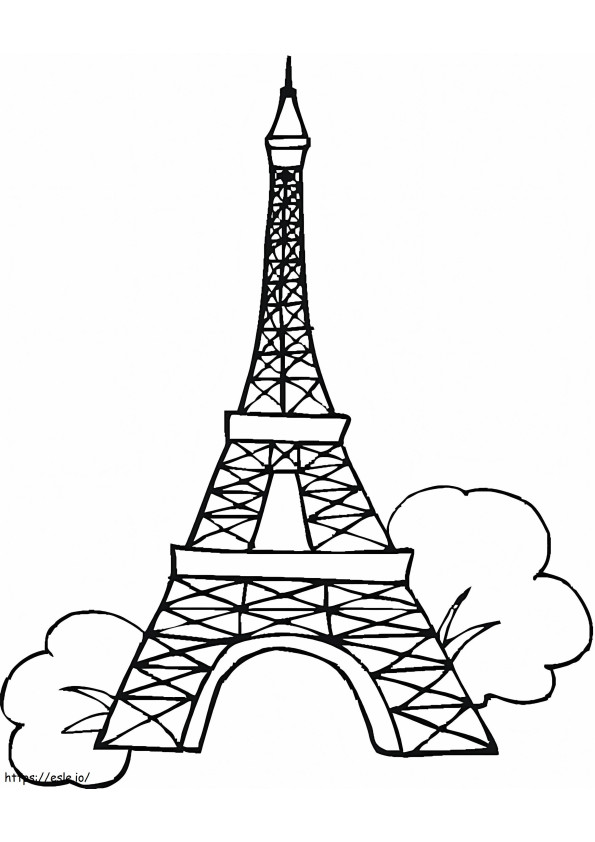 Torre Eiffel 18 para colorir