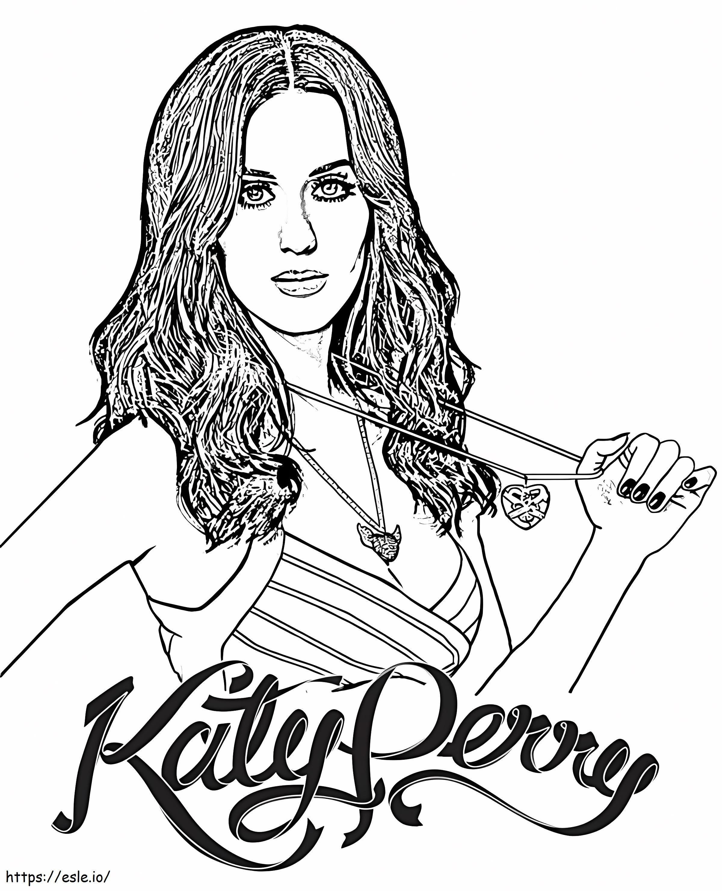 Printable Katy Perry coloring page