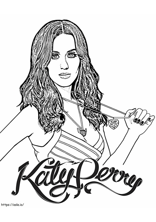 Printable Katy Perry coloring page