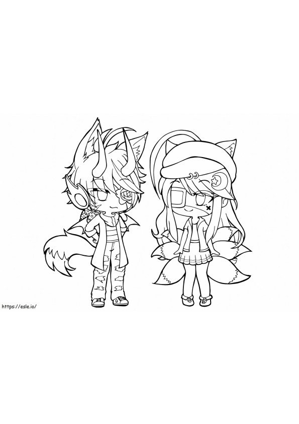 Love In Gacha Life coloring page