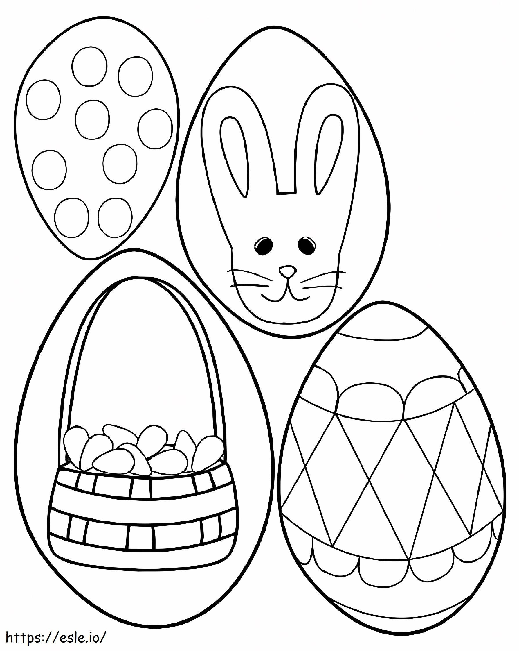 Húsvéti tojásvadászat kifestő