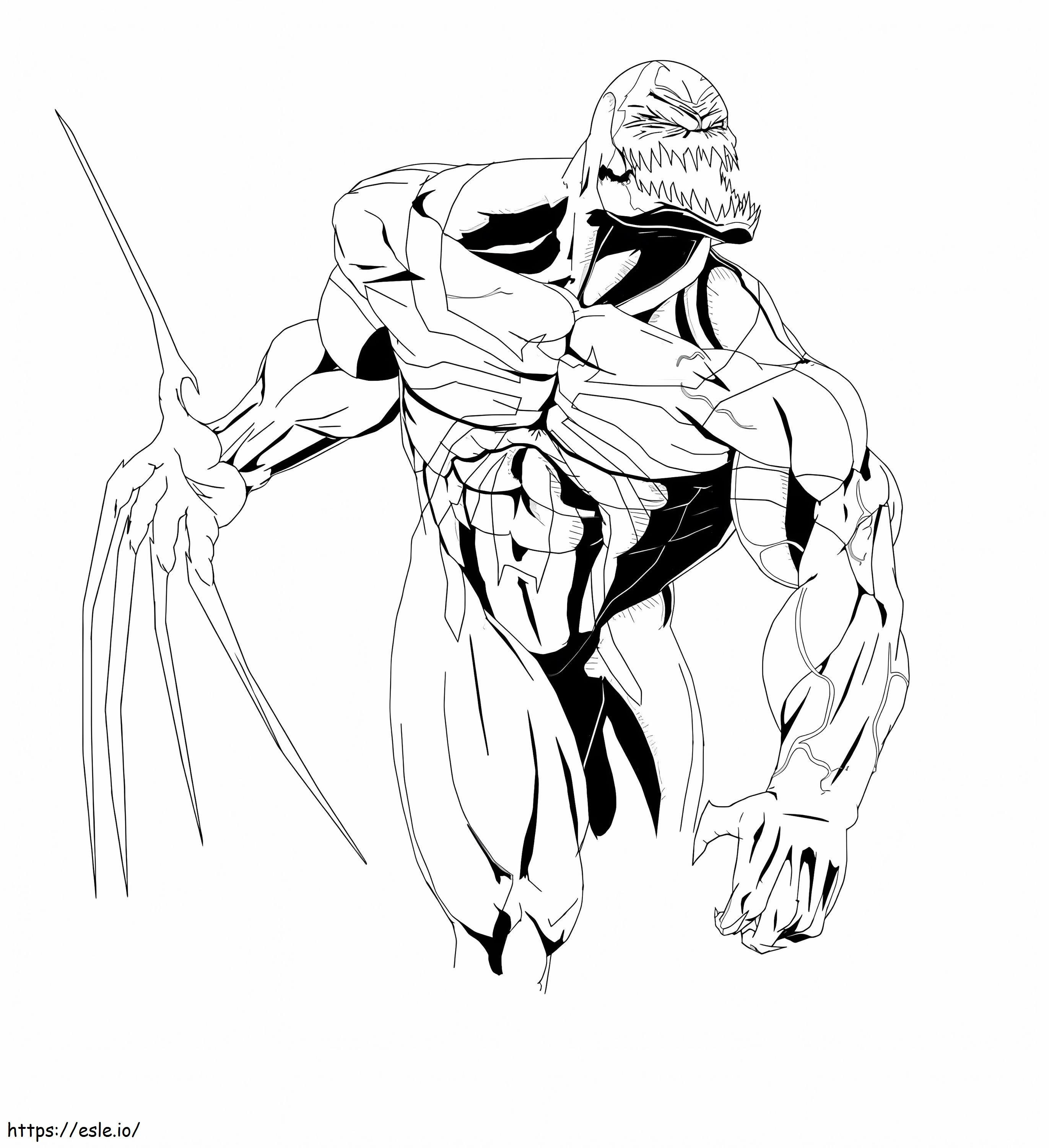 Sharp Clawed Venom coloring page