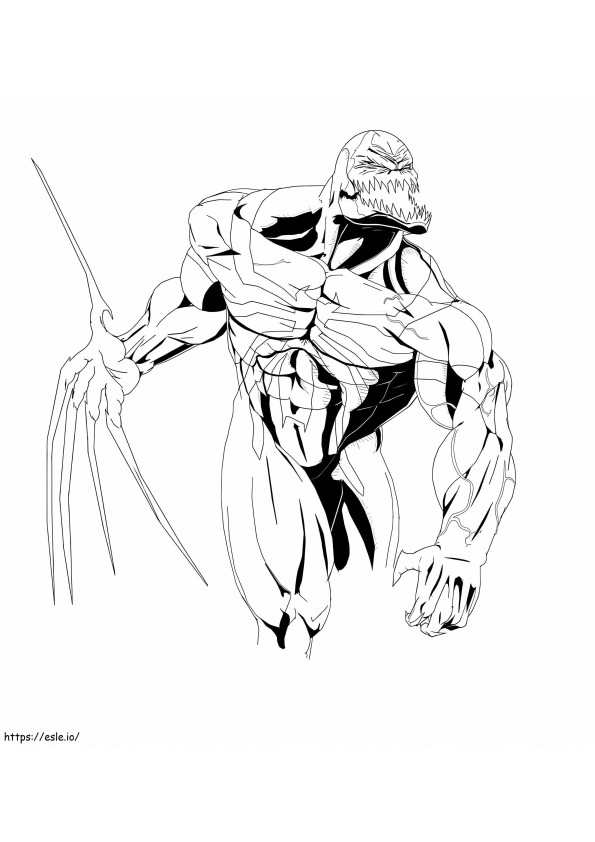 Sharp Clawed Venom coloring page