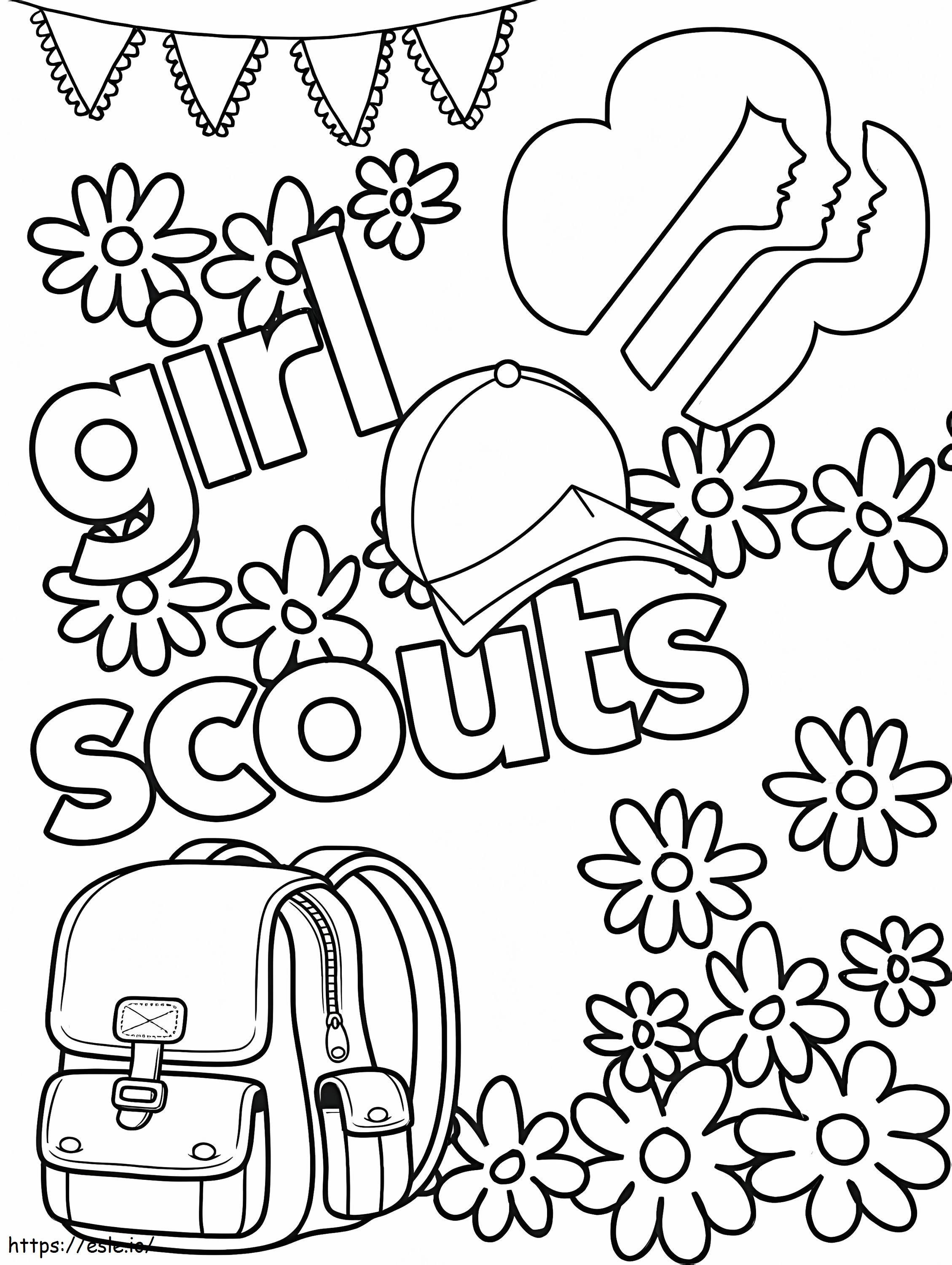 Girl Scout coloring page