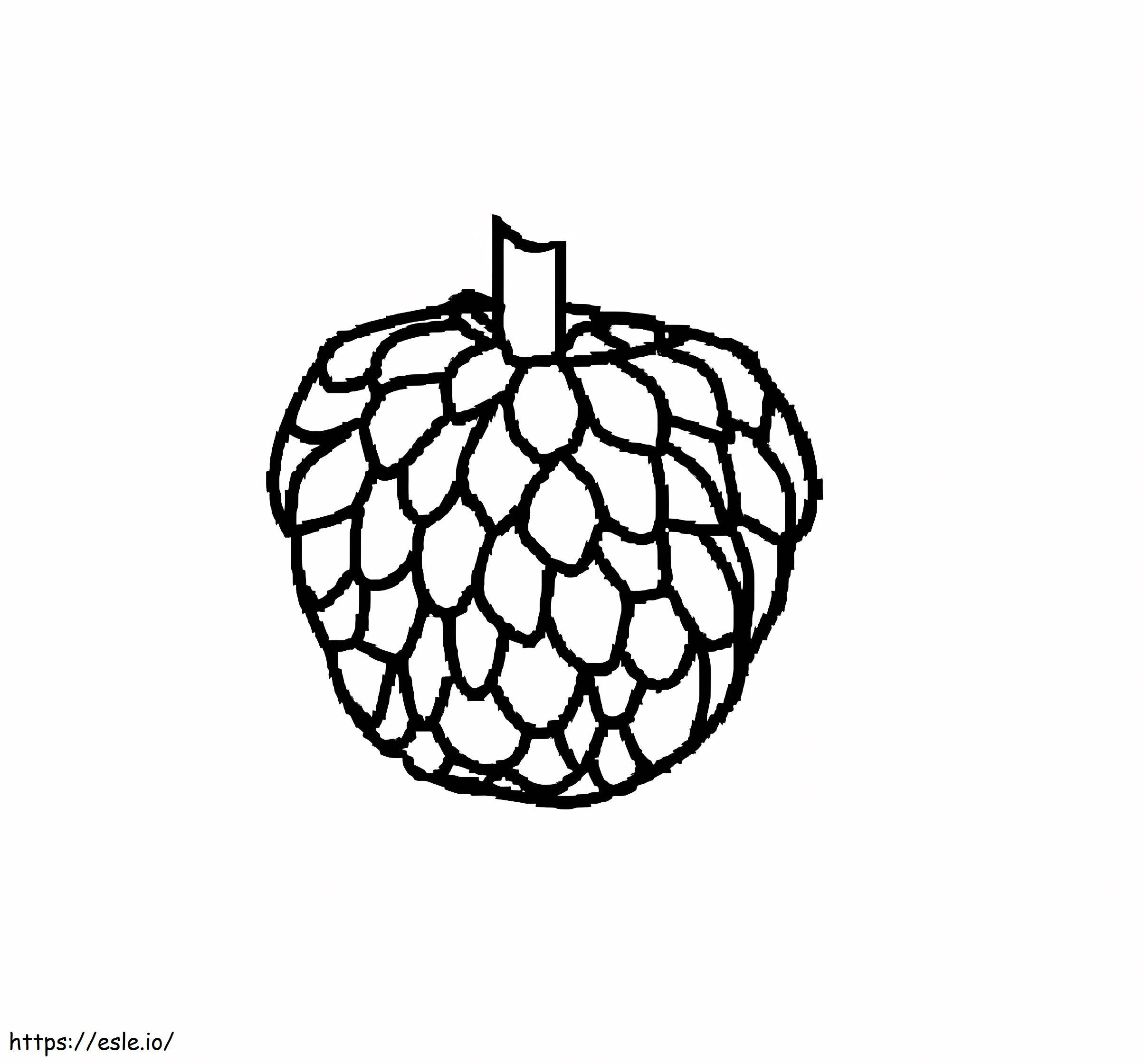 Rysunek kremowego jabłka kolorowanka
