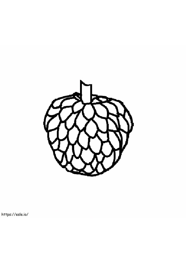 Desenho de maçã cremosa para colorir