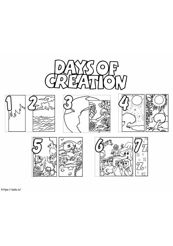 Days Of Creation coloring page