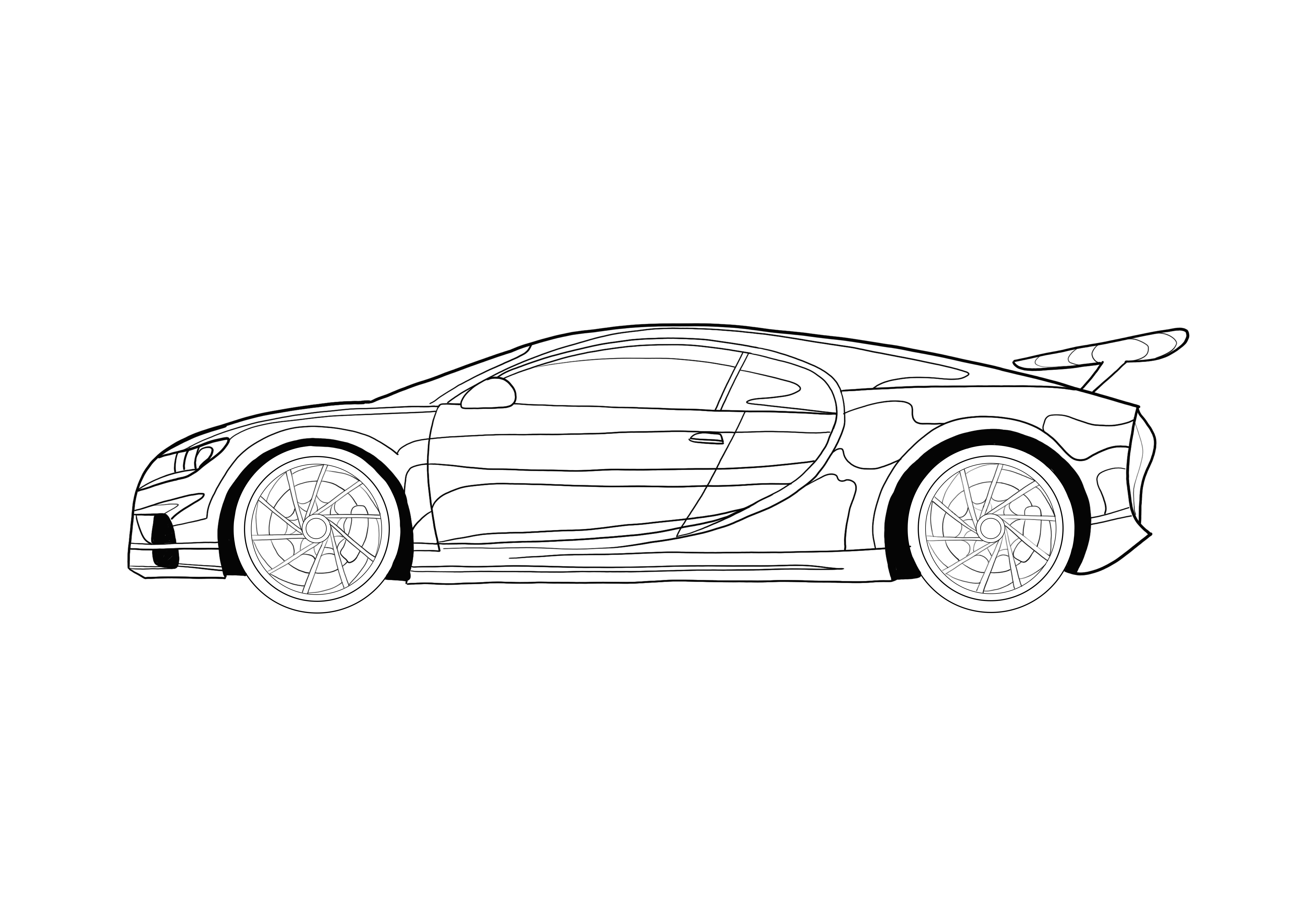 Cool Bugatti színező oldal