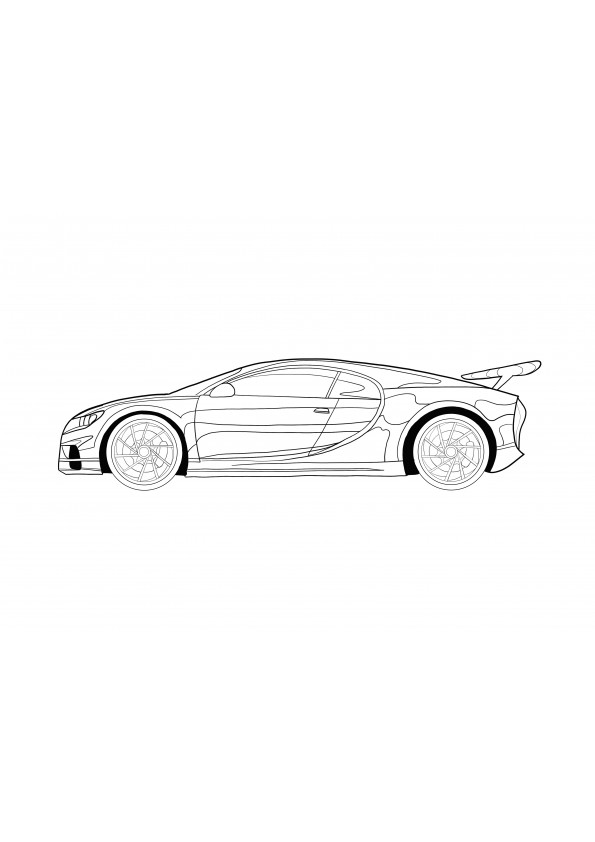 Dibujo de Cool Bugatti para colorear