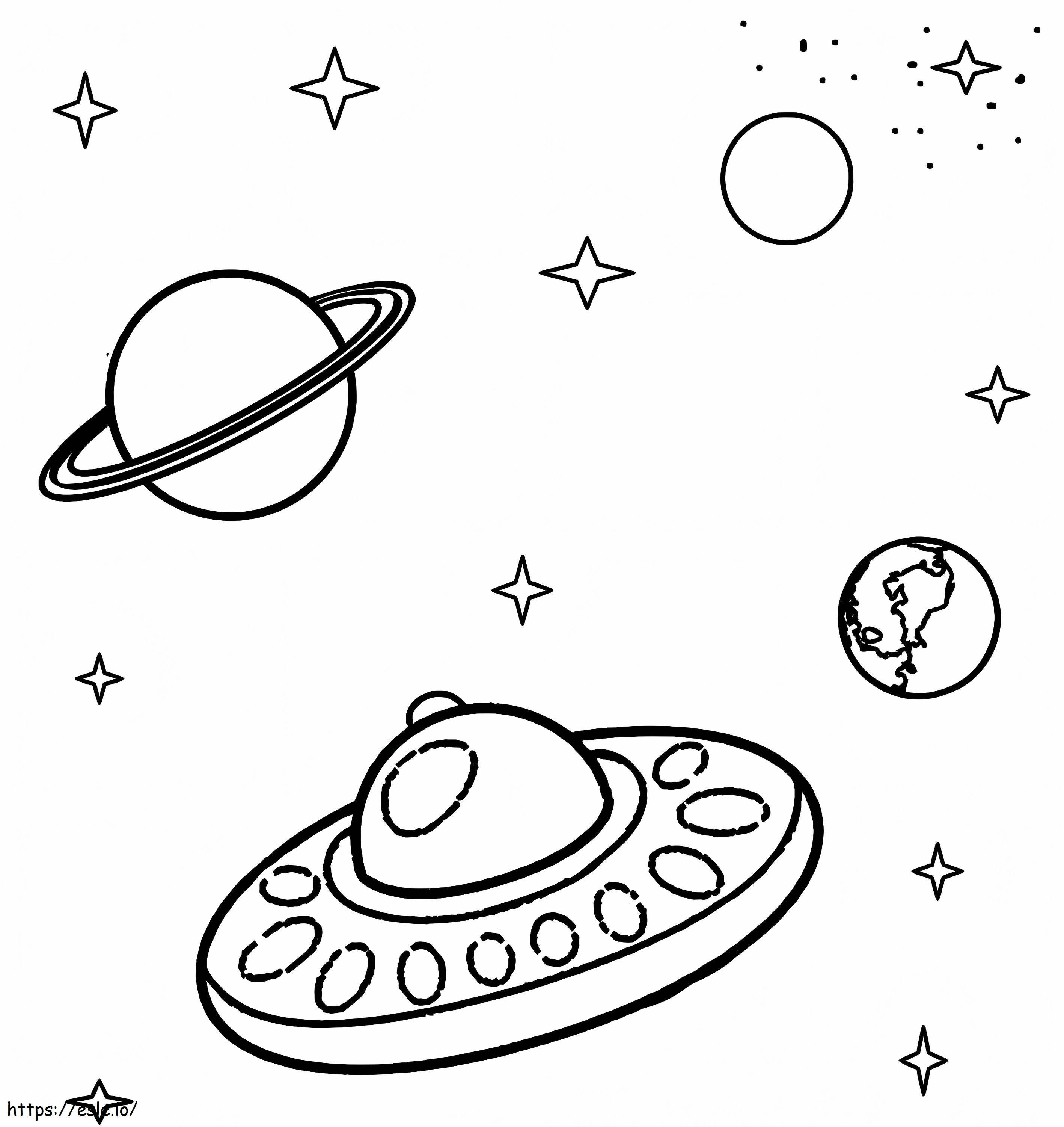Beautiful Planets coloring page