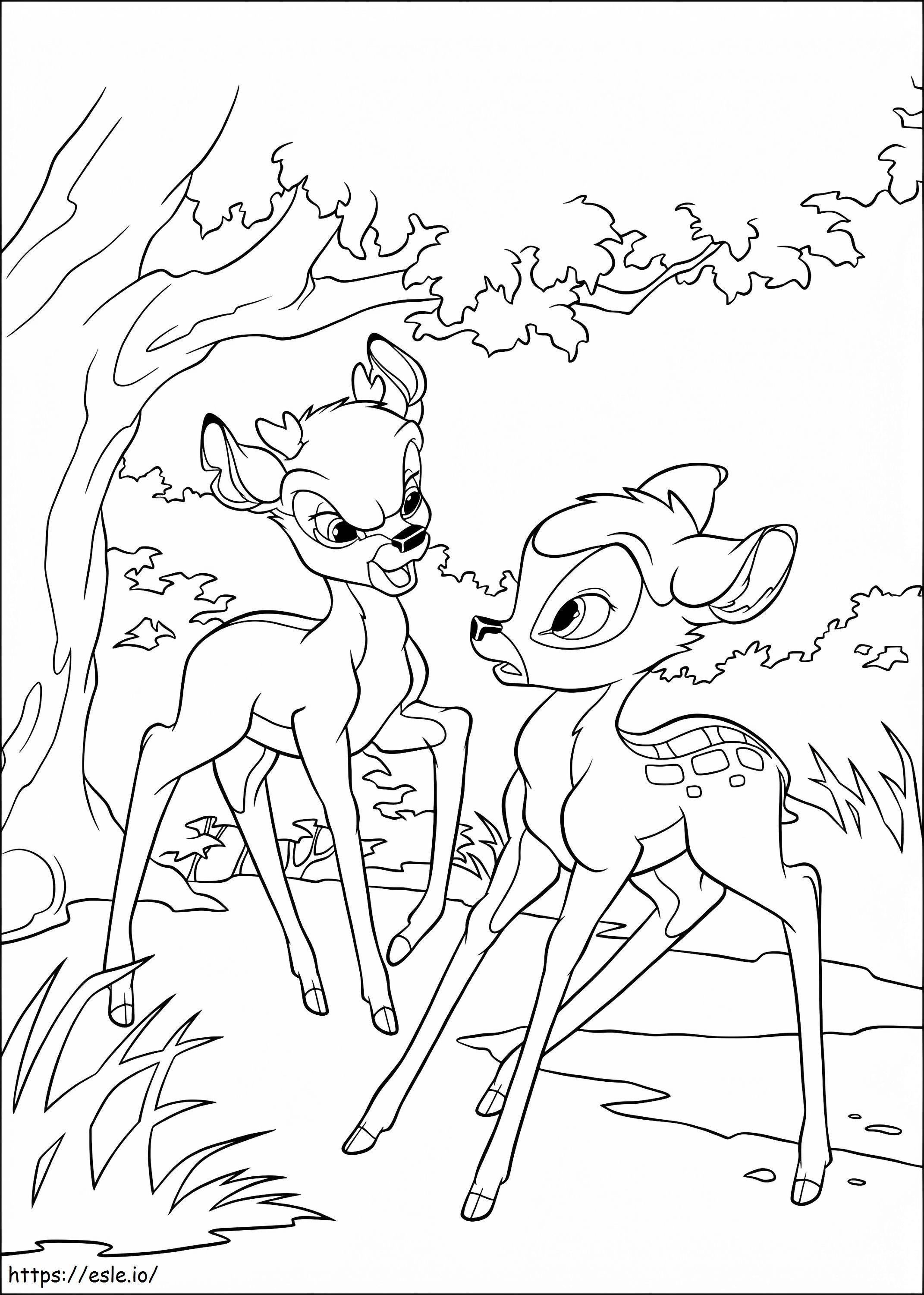 Coloriage 1533699181 Bambi et Ronno en colère A4 à imprimer dessin