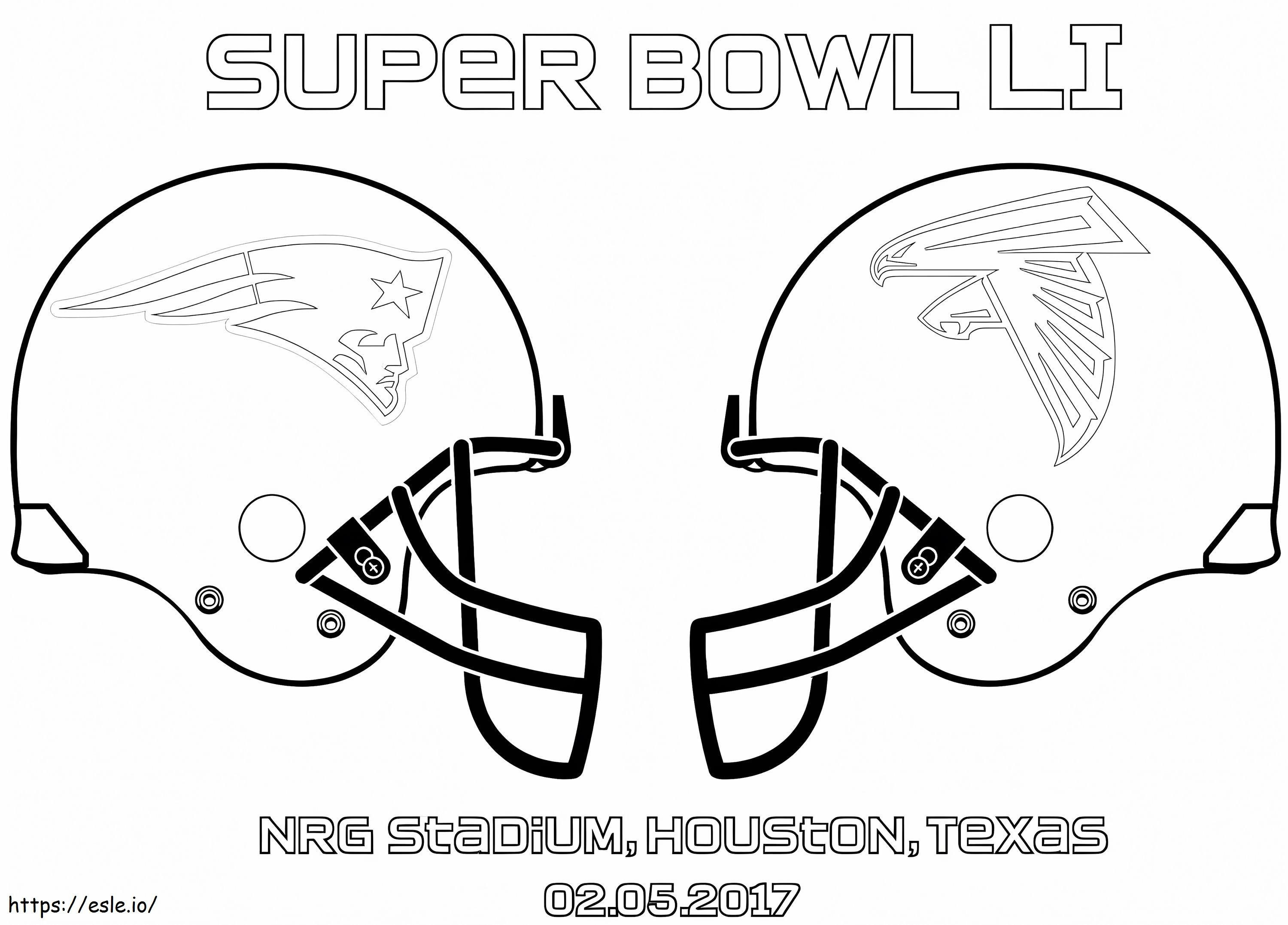 Super Bowl LI színező oldal kifestő