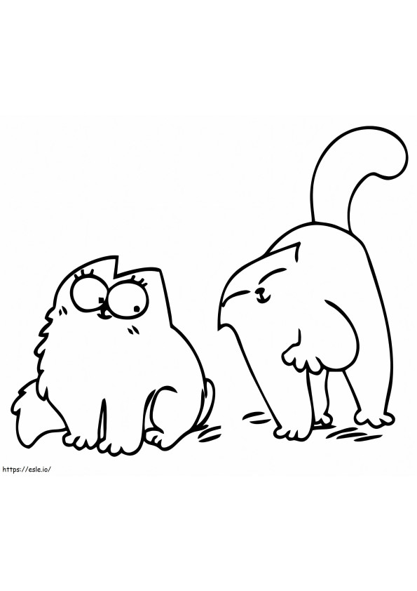 Simons Cat And Maisy coloring page