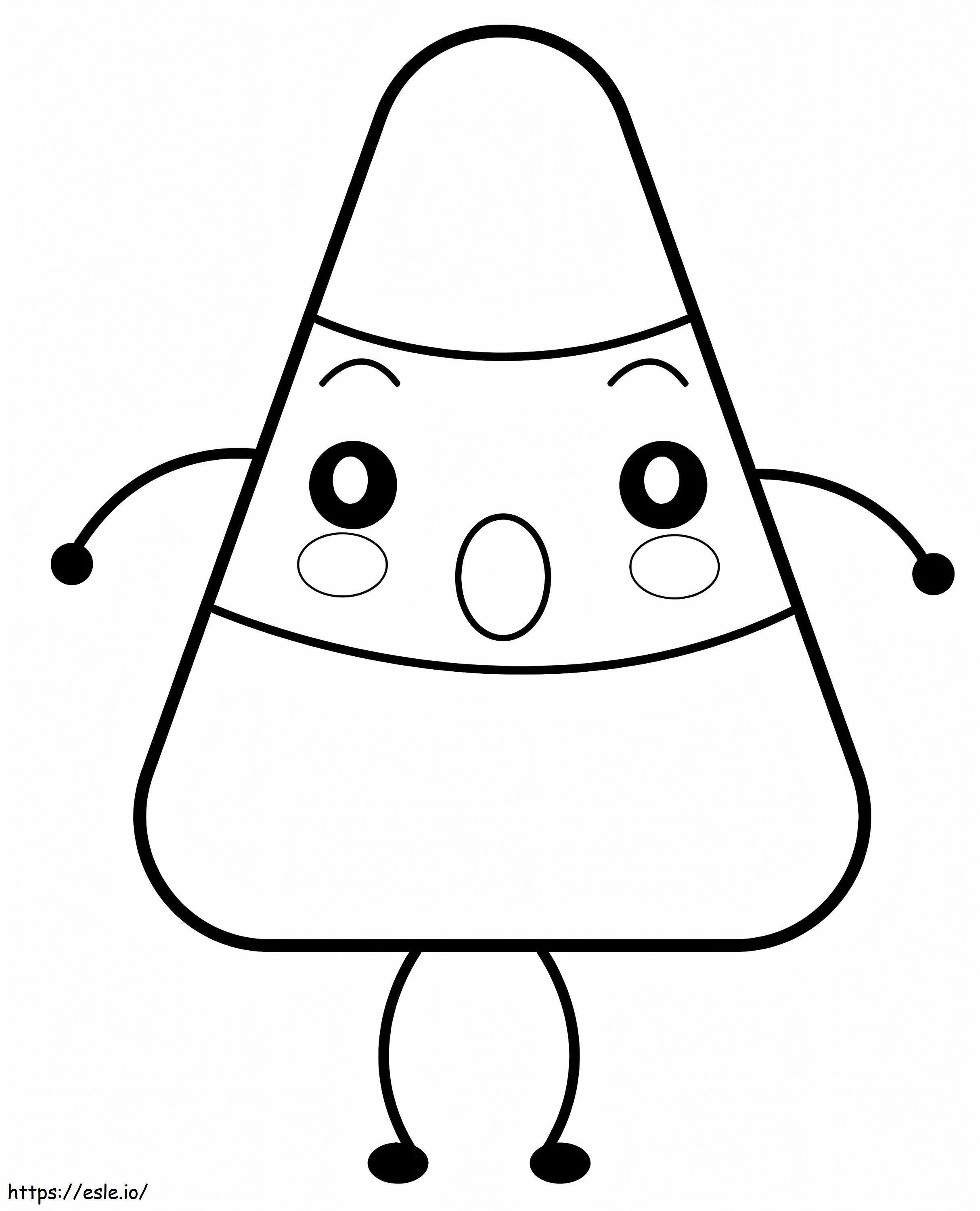 Surprised Candy Corn coloring page