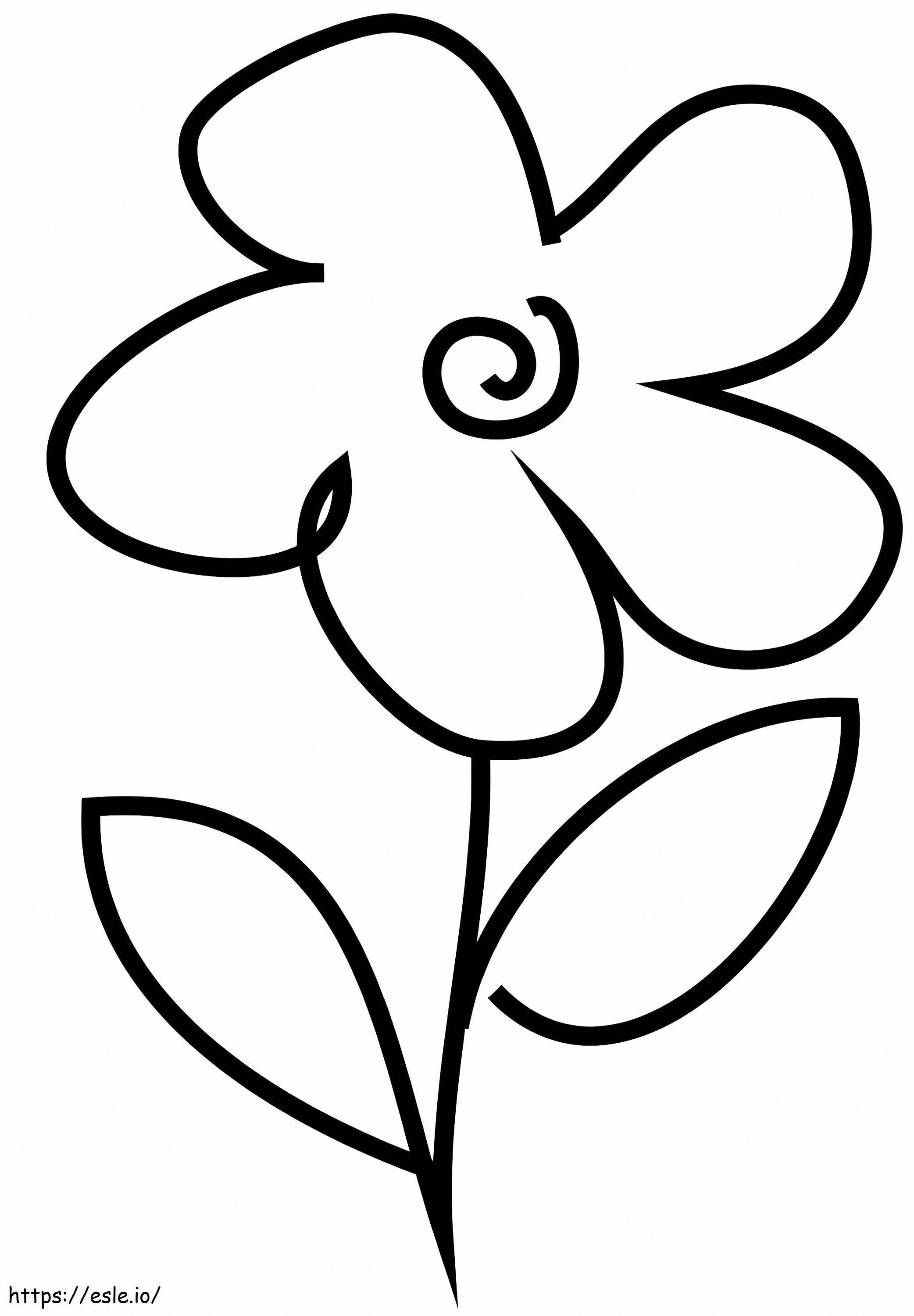 Einfache Blume drucken ausmalbilder