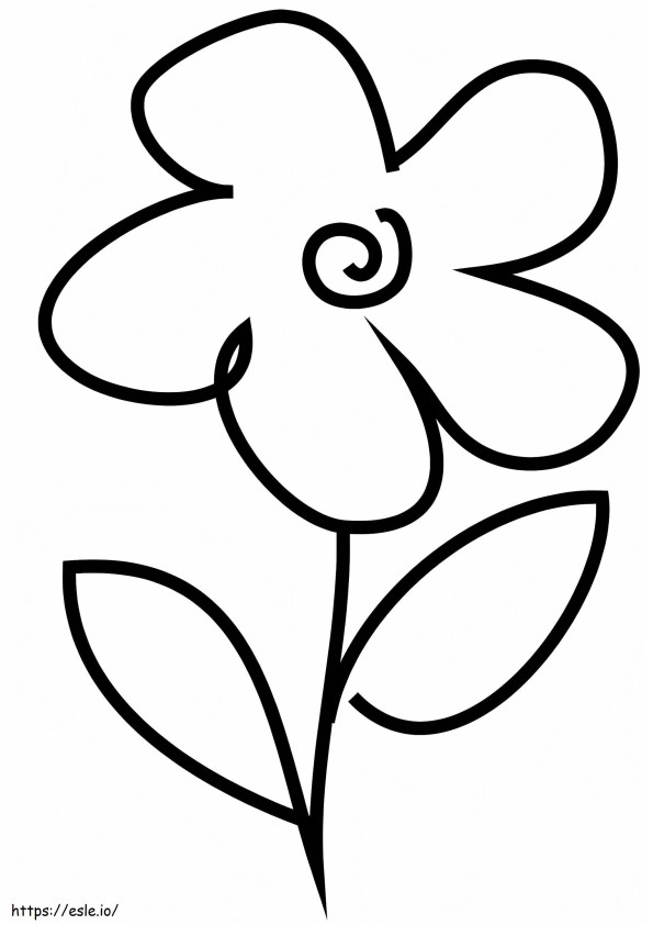 Einfache Blume drucken ausmalbilder