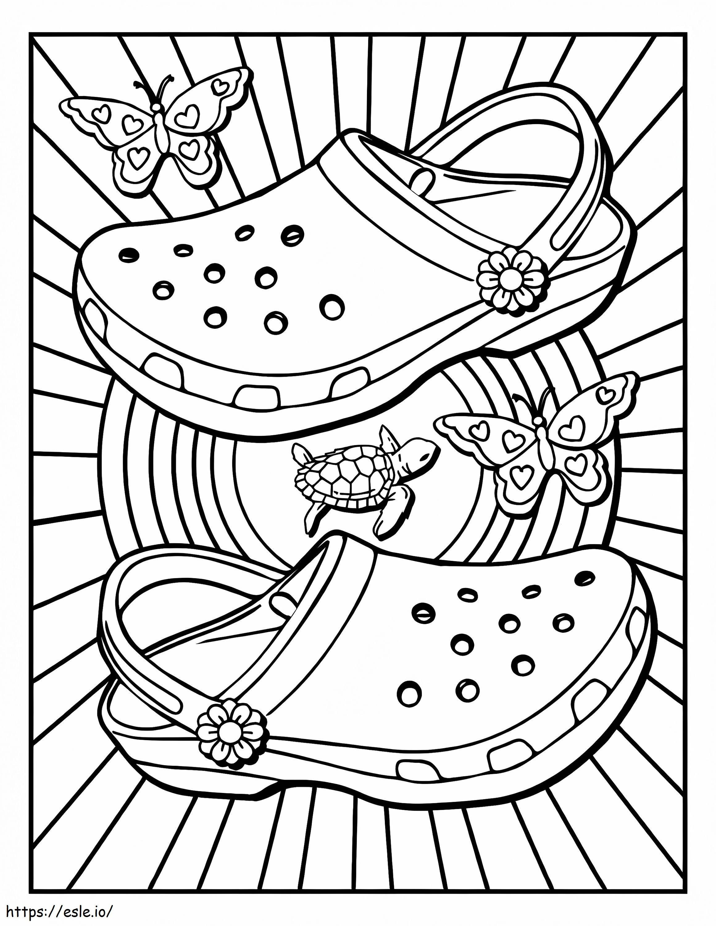 VSCO Girl Sandals coloring page