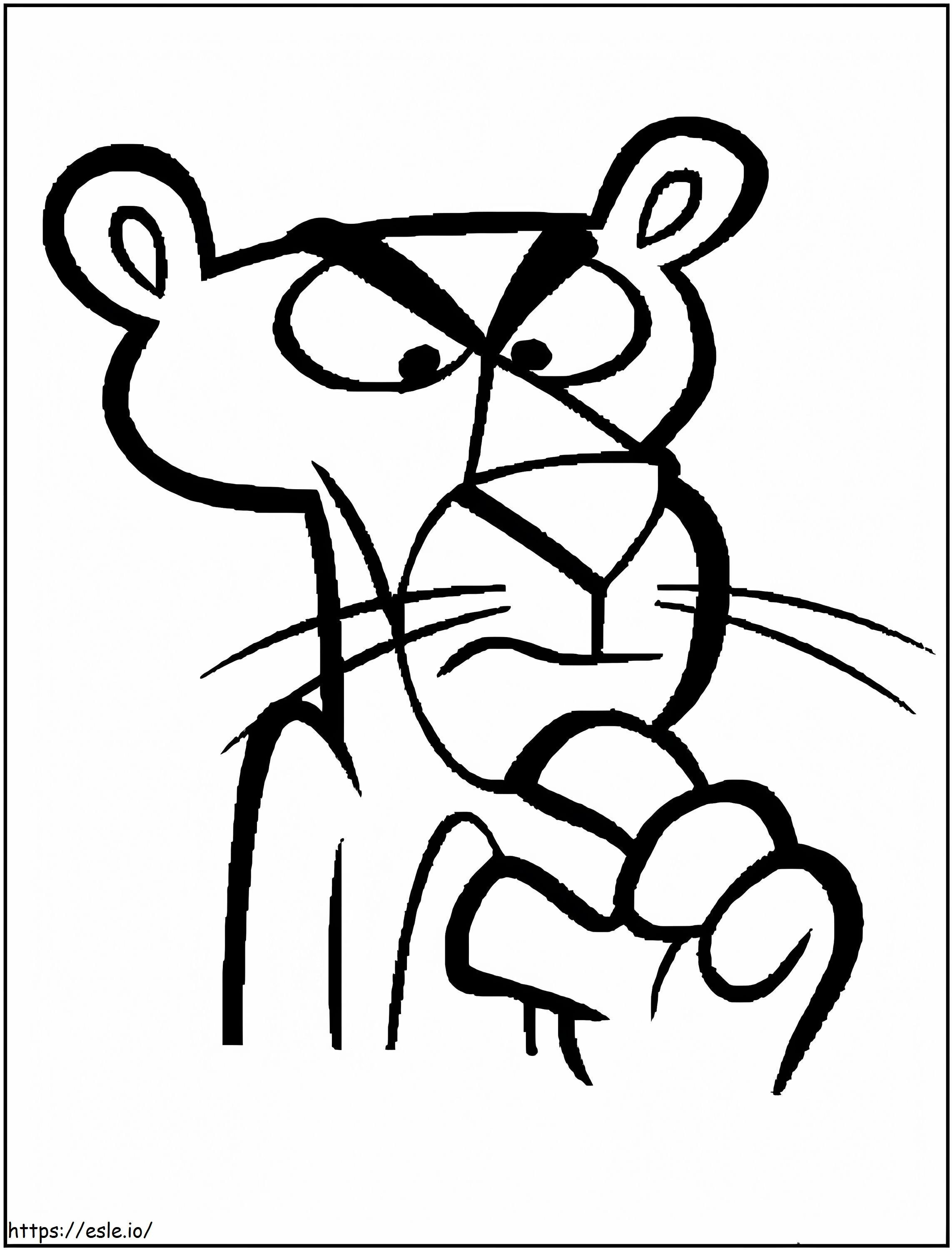 Angry Pink Panther coloring page