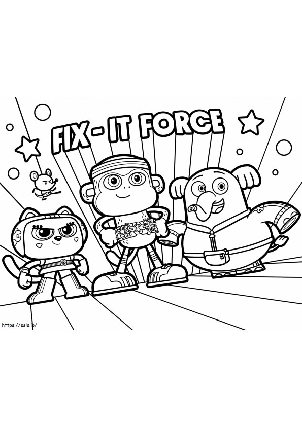 Fix It Force coloring page