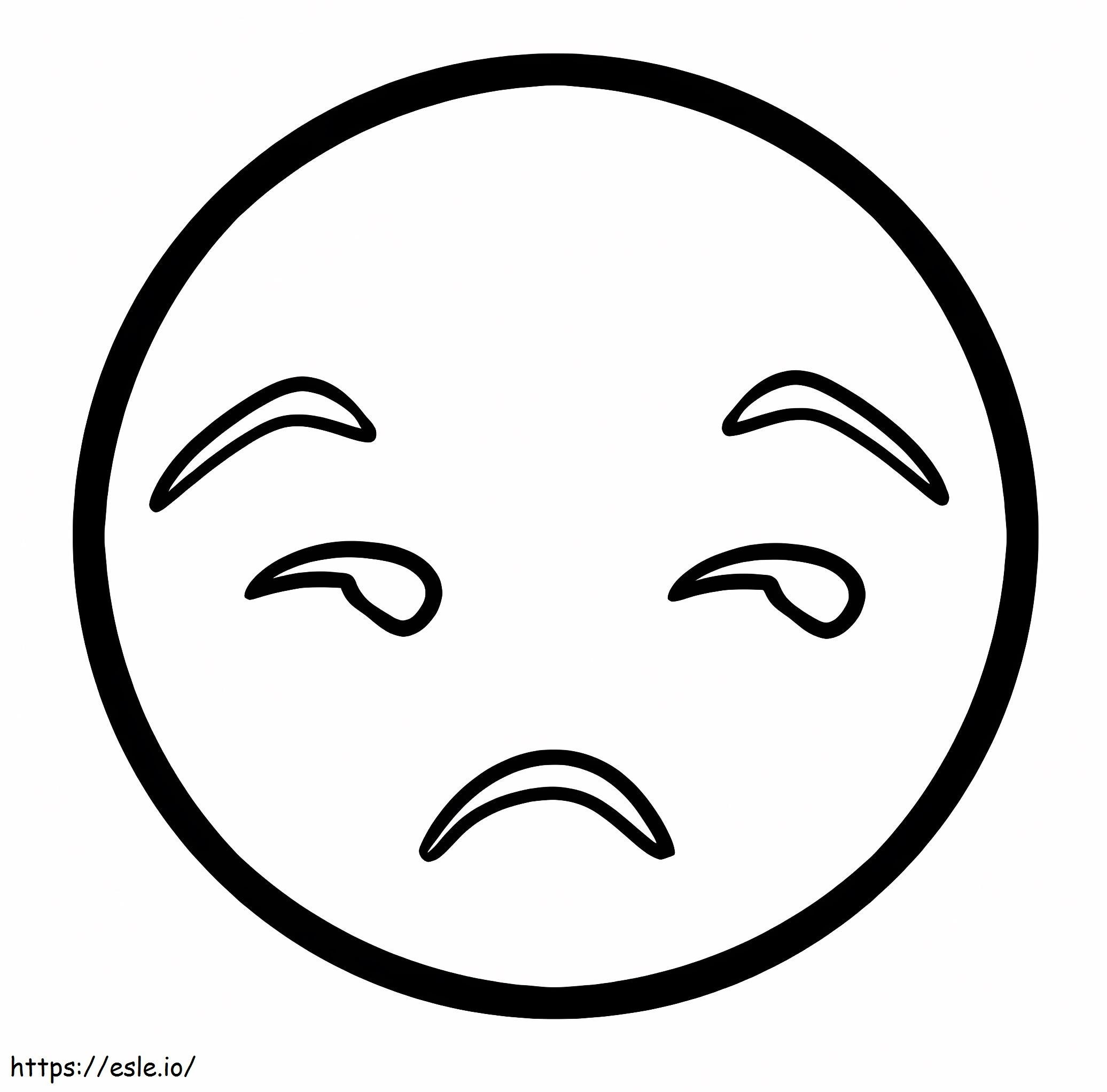 Annoyed Emoji coloring page
