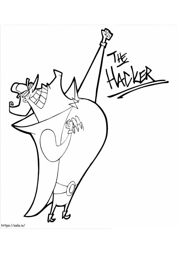The Hacker coloring page