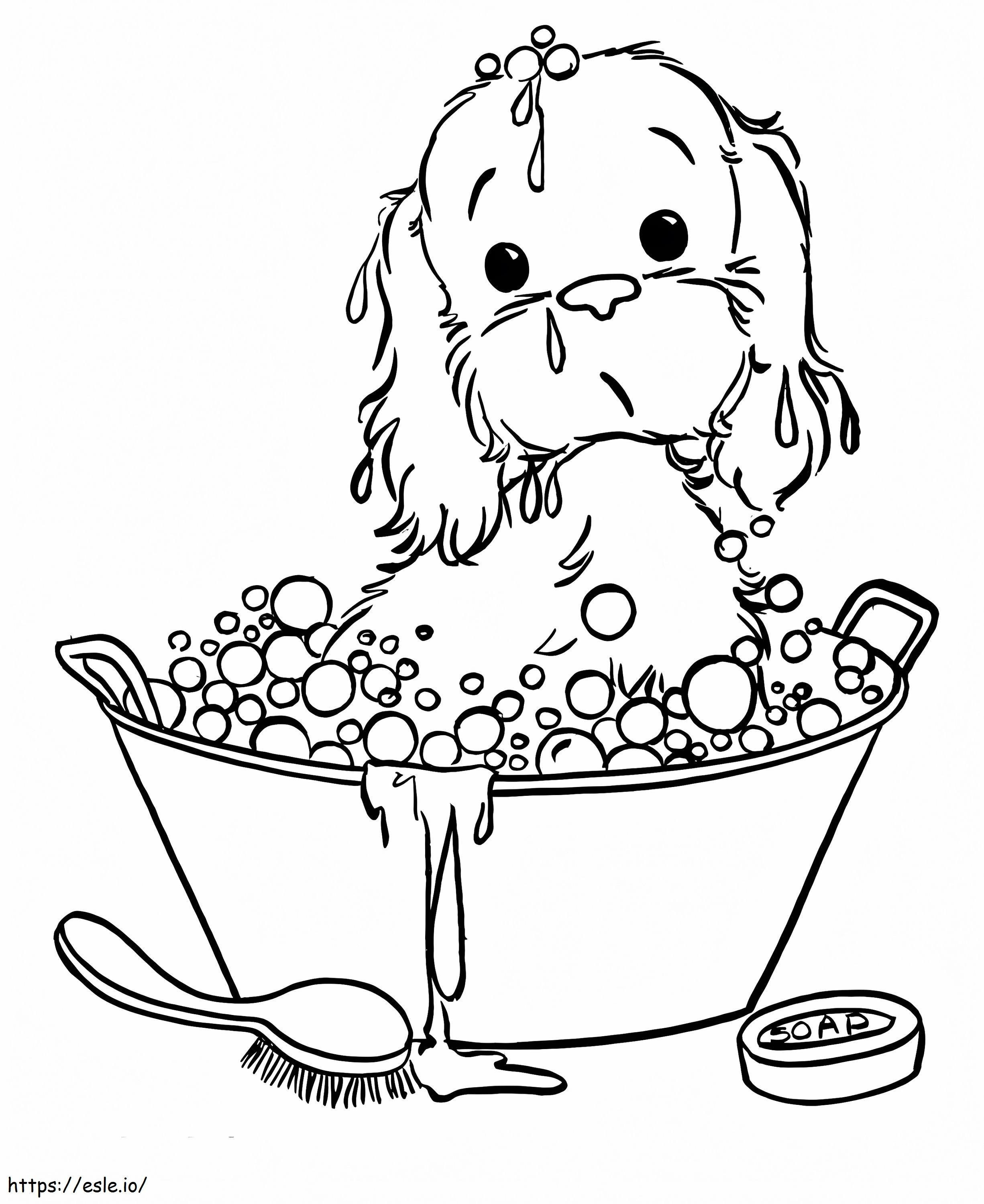 Puppy Shower coloring page