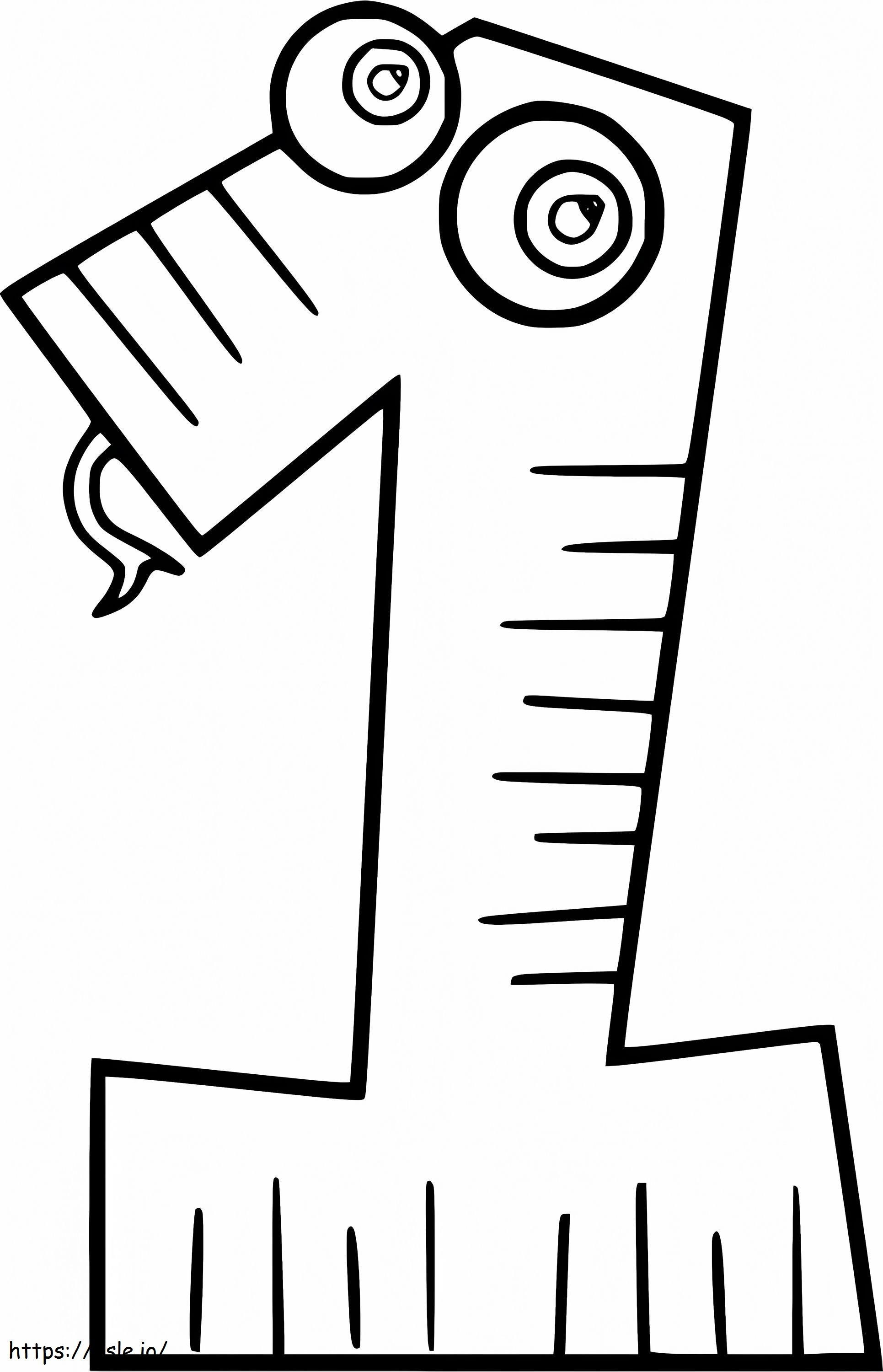 Snake Number 1 coloring page