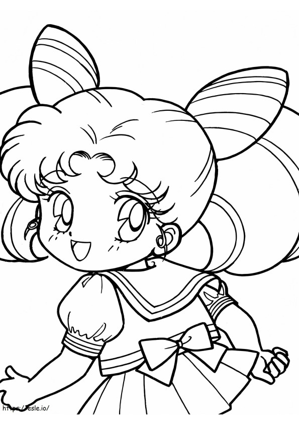Little Chibiusa coloring page