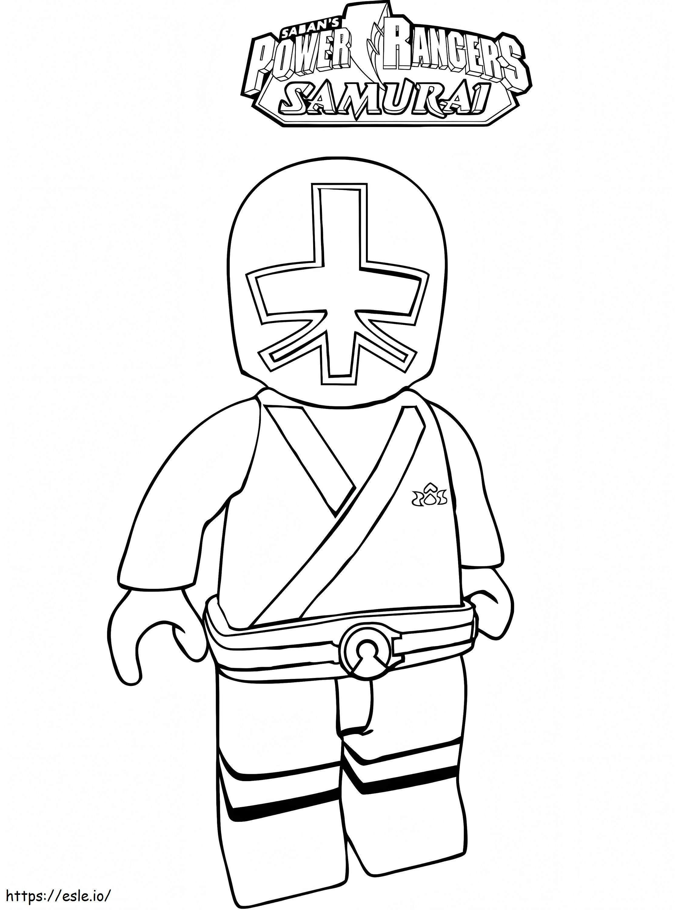 Penjaga Samurai Lego Hijau Gambar Mewarnai