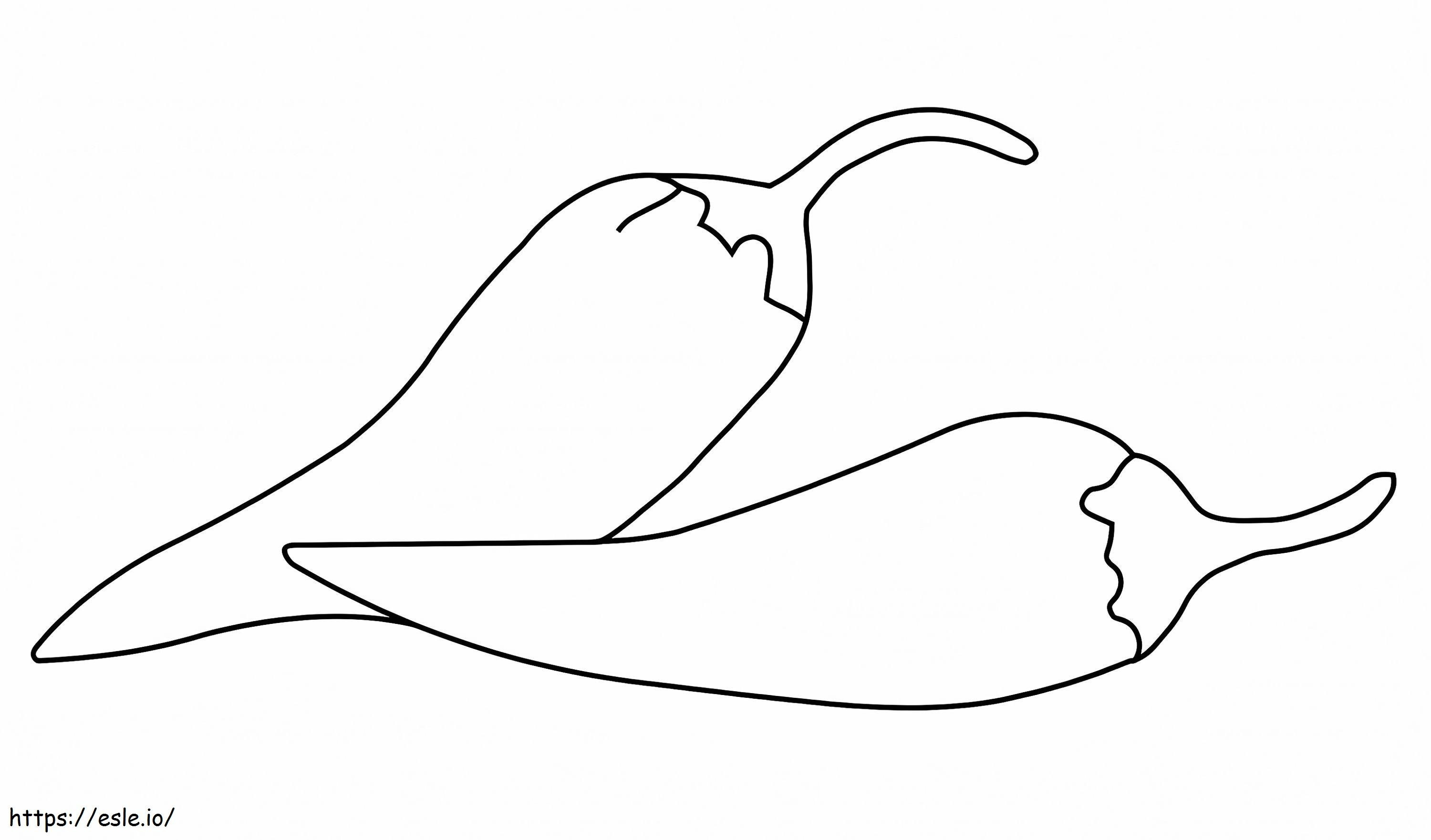 1560241218 2 Chili Peppers A4 coloring page