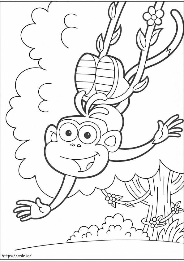 Boots Swinging coloring page