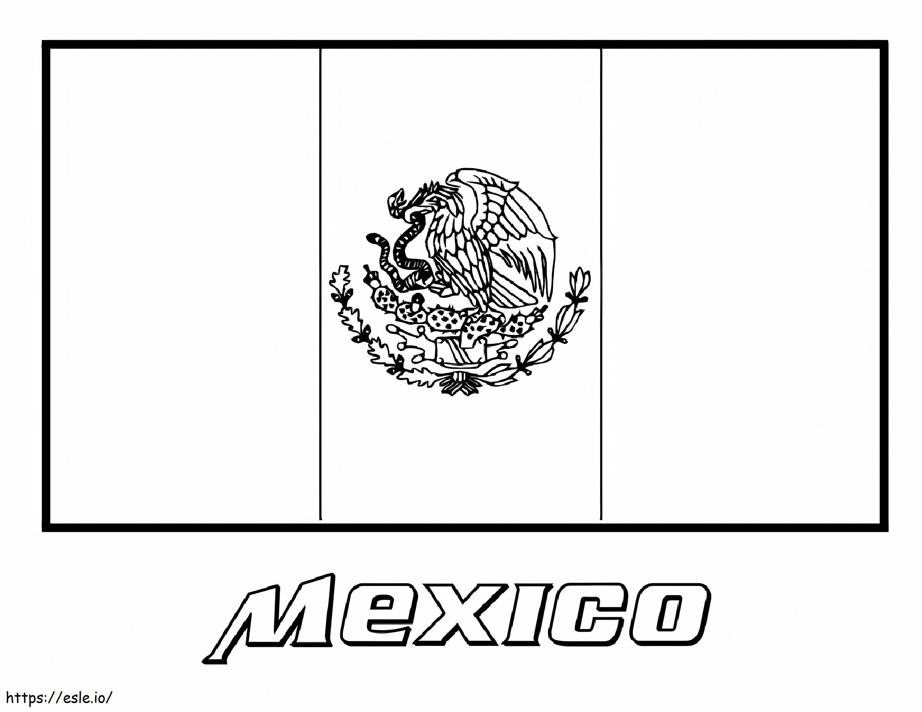 Vlag van Mexico kleurplaat kleurplaat