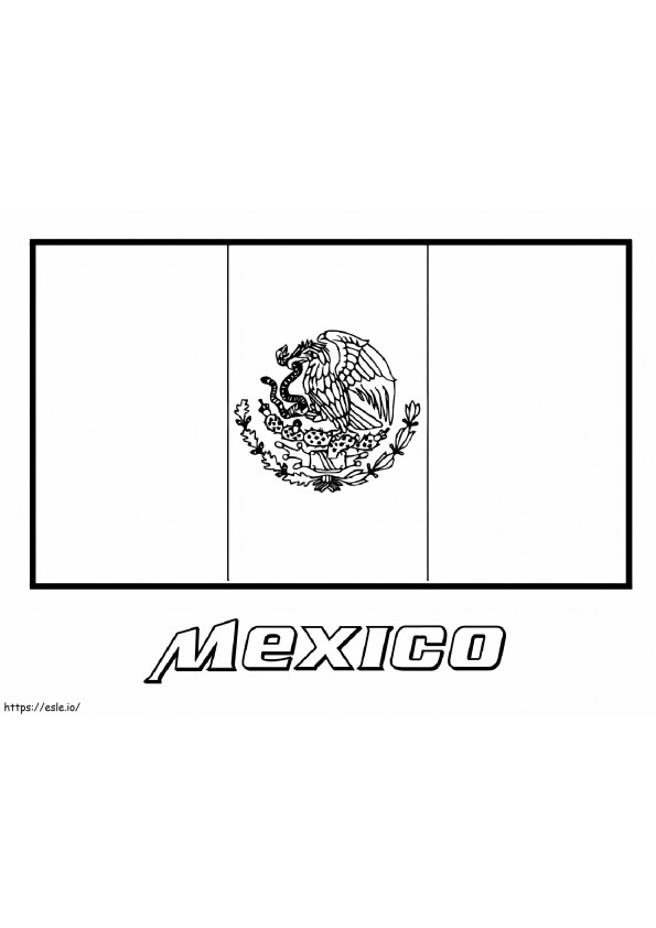 Bandeira do México para colorir