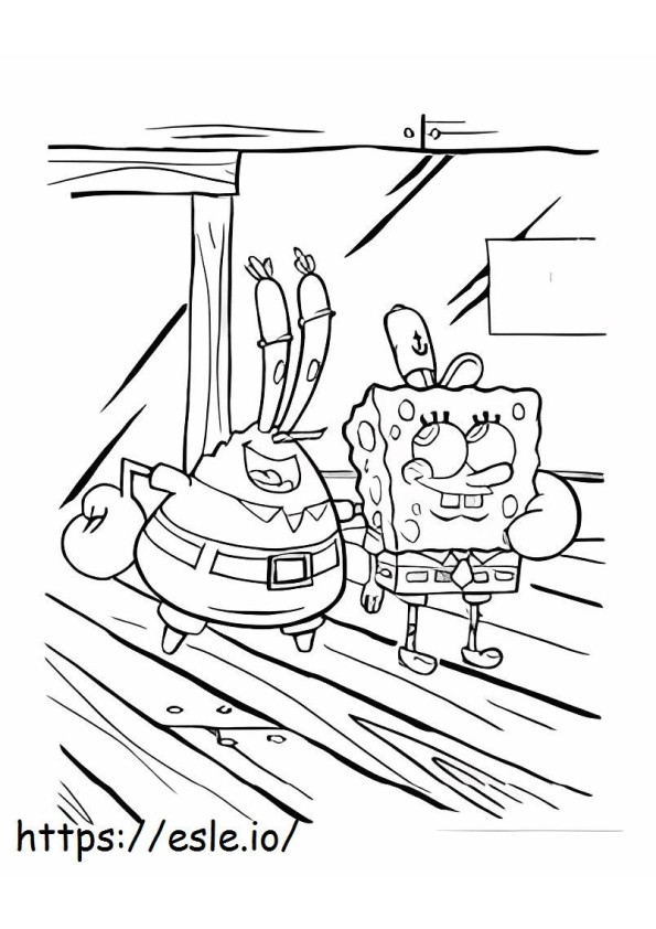 Mr. Krabs Funny coloring page