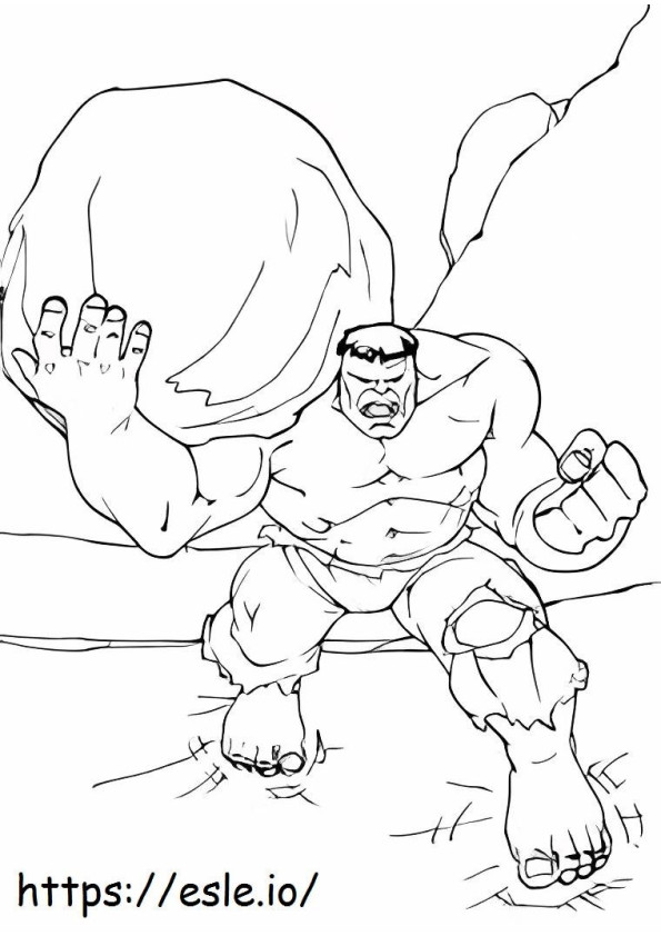 Coloriage L'incroyable Hulk 2 à imprimer dessin