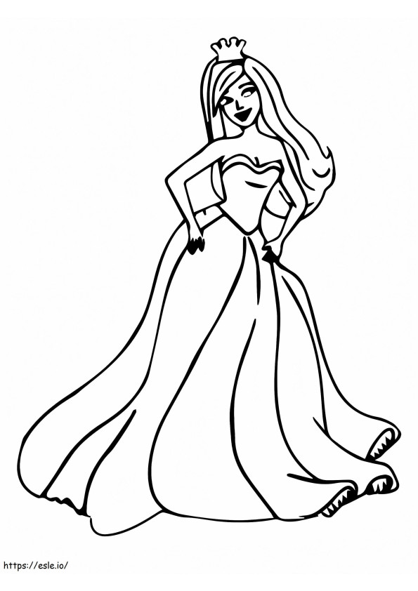 Gleeful Princess And The Pea coloring page