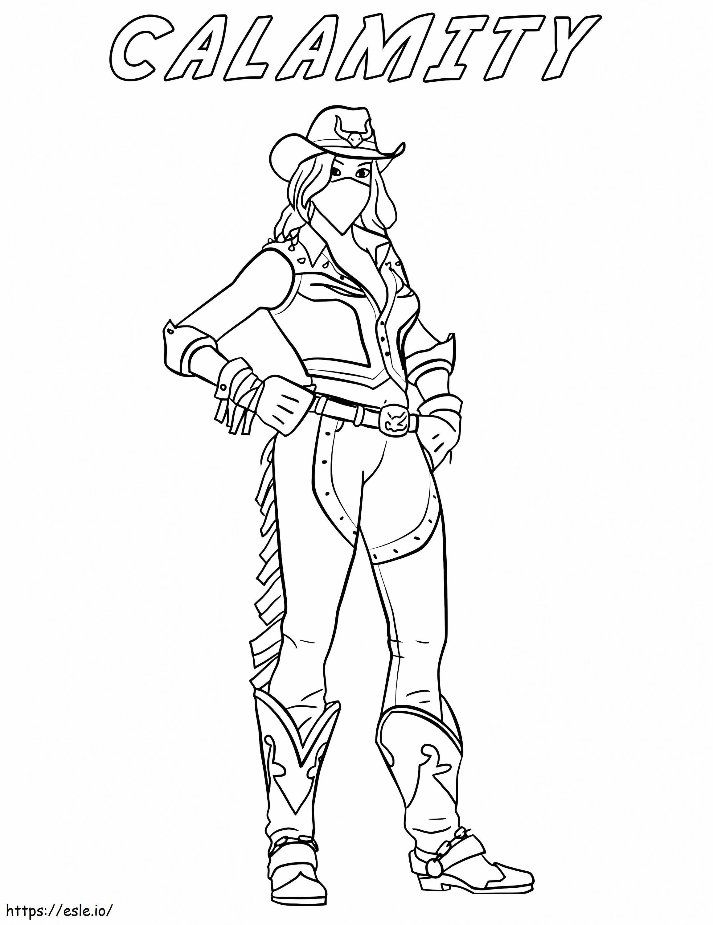 Calamity Fortnite coloring page