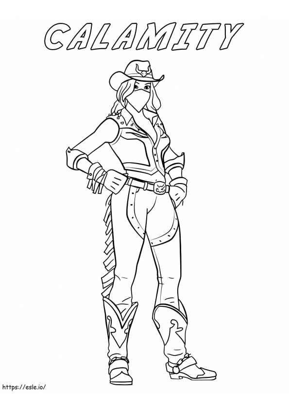 Calamity Fortnite coloring page