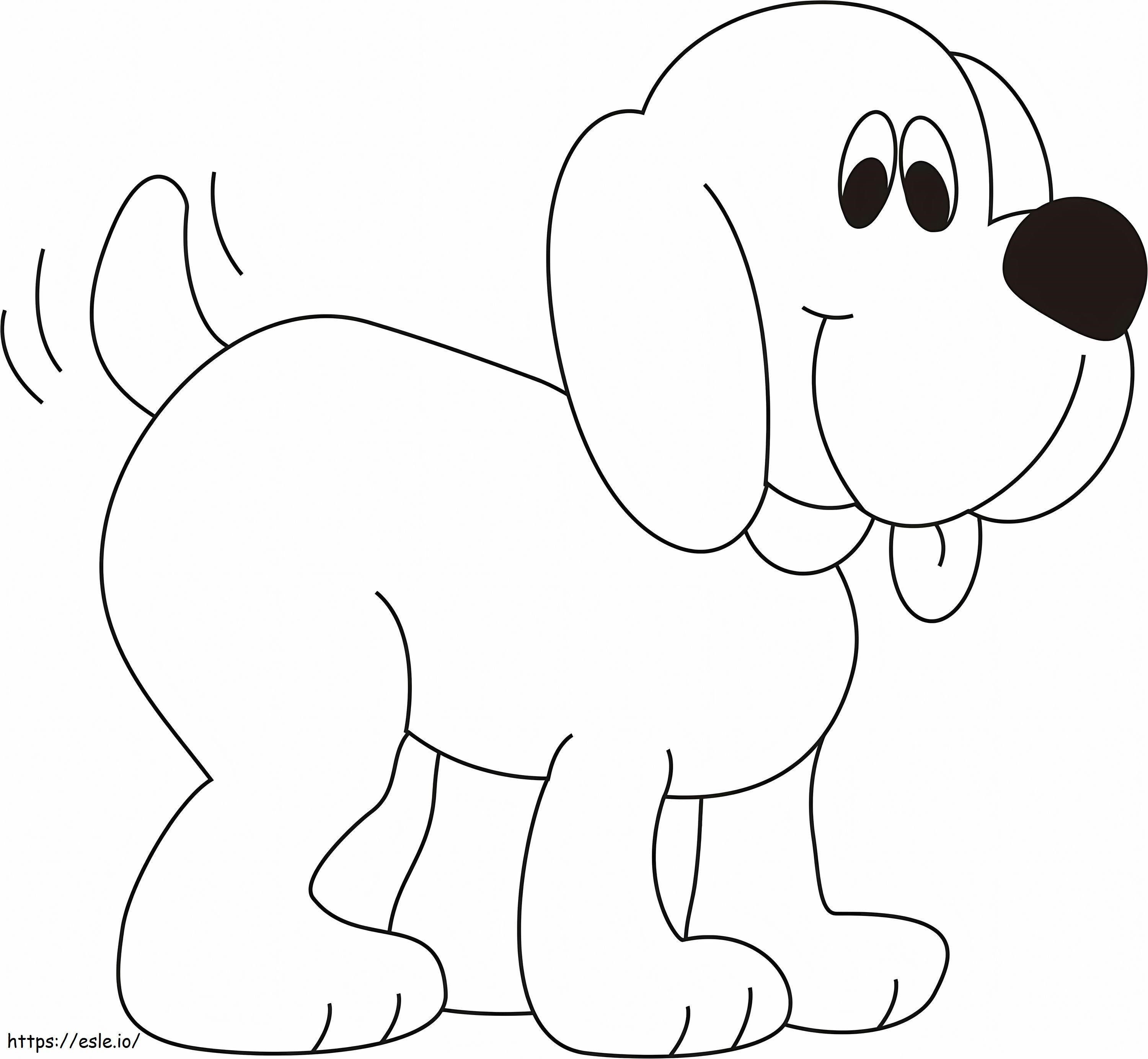 Funny Dog coloring page