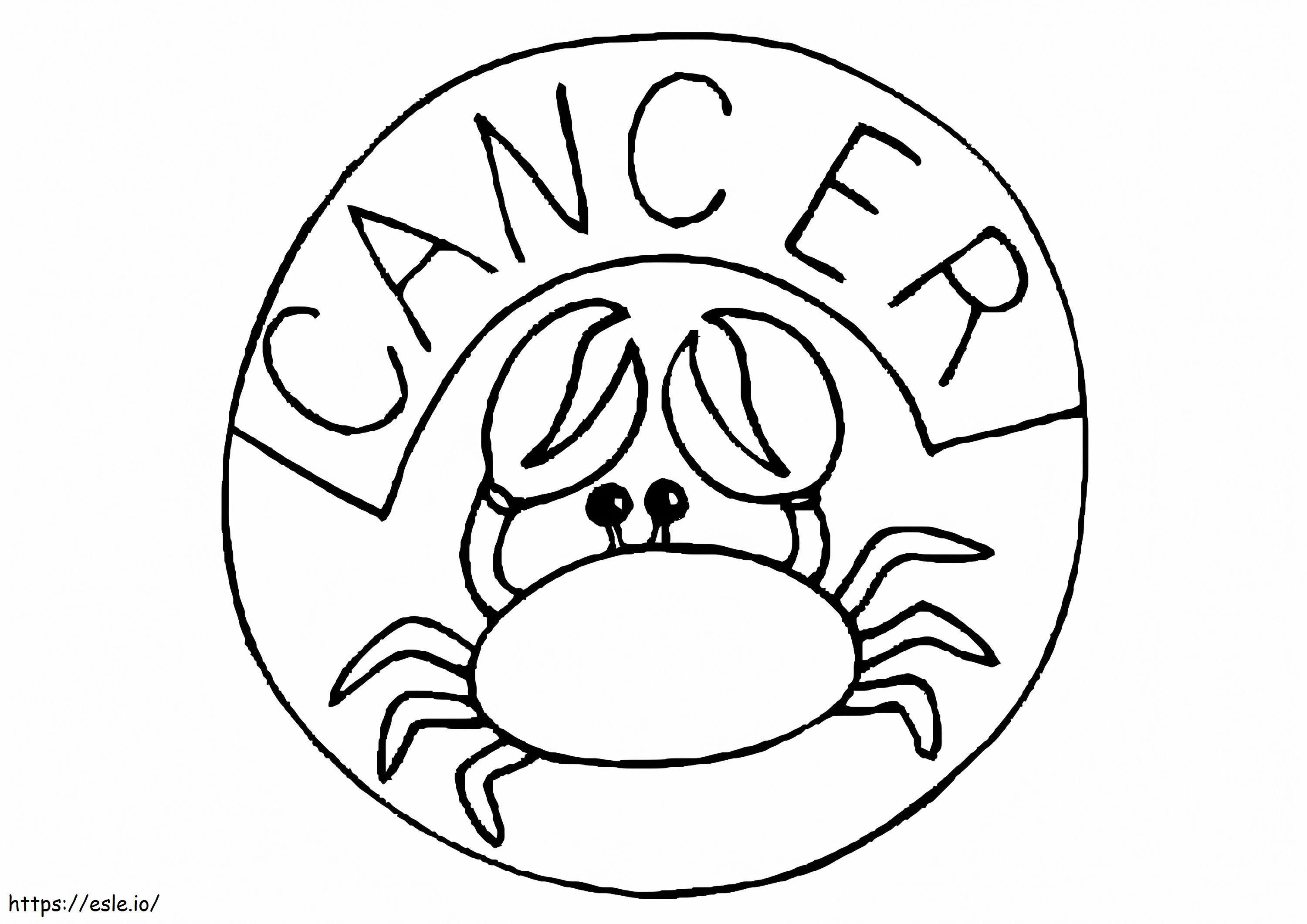 Cancer Zodiac Printable coloring page
