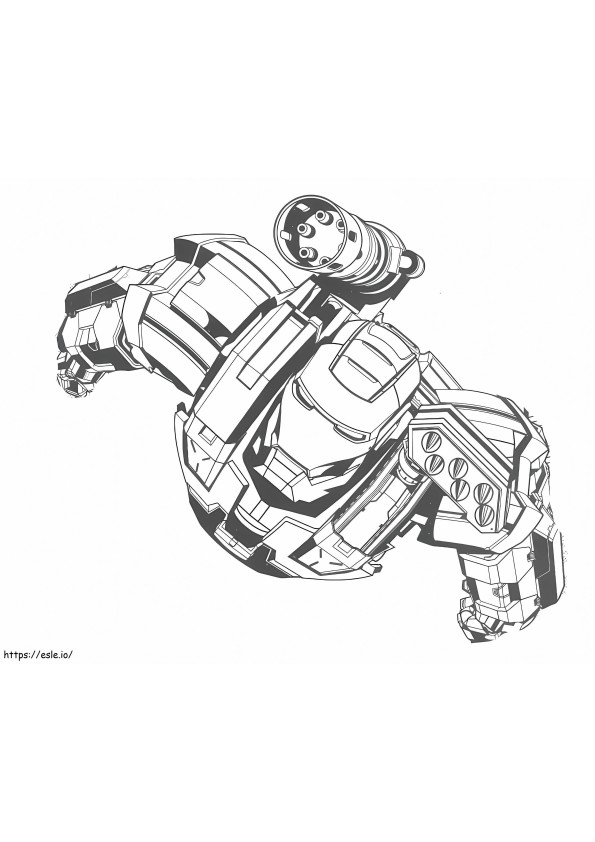 War Machine Flying coloring page
