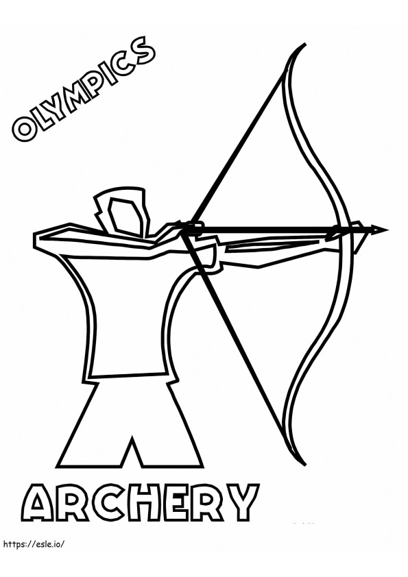 Olympics Archery coloring page