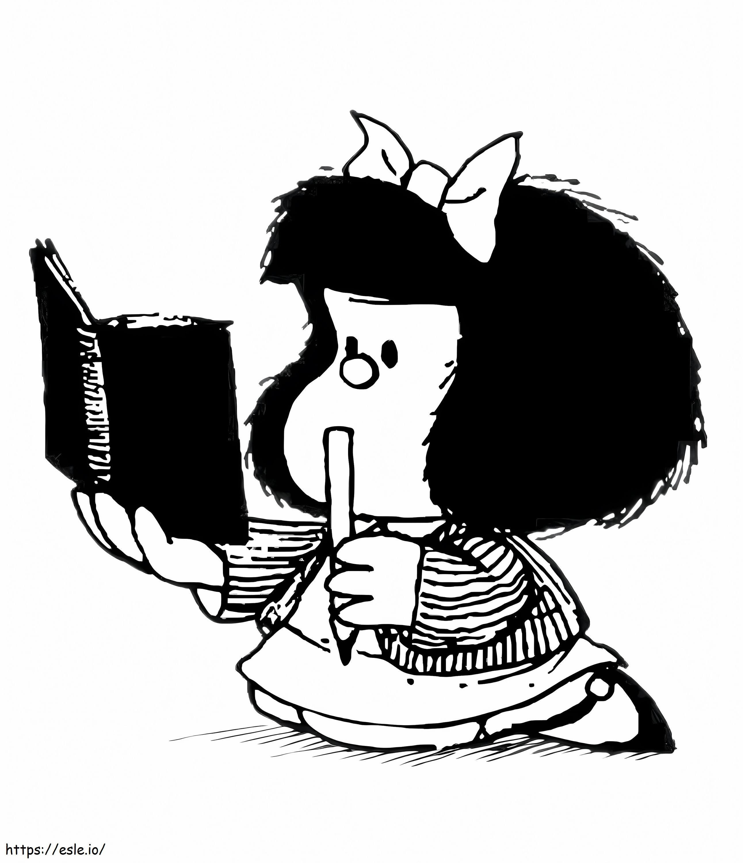 Mafalda Leren kleurplaat kleurplaat